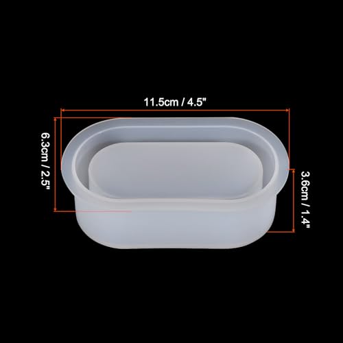 PATIKIL Silicone Planter Mold, Small Oval Planter Pot DIY Succulent Plant Mold for Home Garden Decor - Image 2