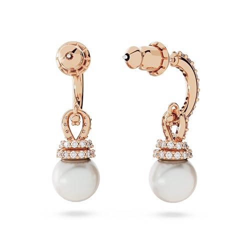 Swarovski Originally Pearl Drop Earrings, Clear Stones in a Rose Gold-Tone Finished Setting, Part of the Swarovski Originally Collection by Swarovski - Image 4