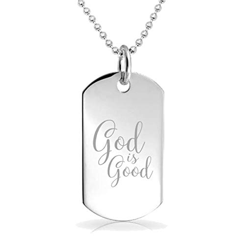 Epic Designs God is good Custom Engraved Pendant Charm with Necklace Keychain Jewelry or Bags