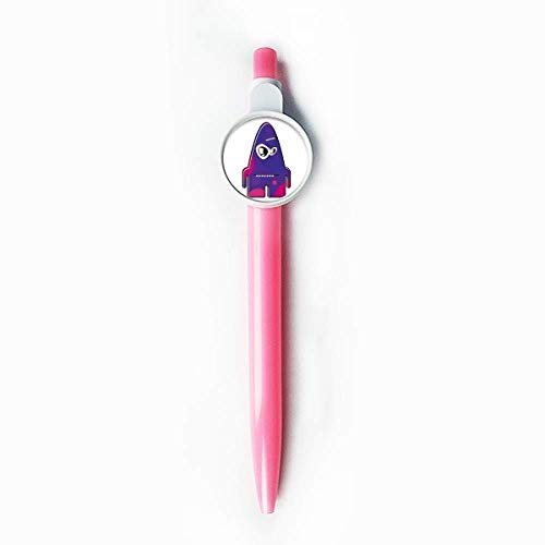 Stylo bille rétractable anti-bavure univers monstre violet ergonomique