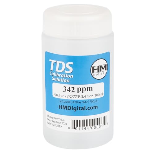 HM Digital 342ppm TDS Calibration Solution (a.k.a Water Testing Solution) 3 fl oz (90 ml)