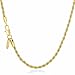 Gold Chain Necklace 24K Gold Overlay USA Made LIFETIME WARRANTY, 30x Thicker than plated, 2 MM Wide Gold Rope Chain, Men & Women Tarnish Resistant 16"-30", Lobster Clasp, Look of Solid Gold (24")