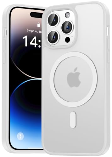 Natiiozie Magnetisch Hülle Kompatibel mit iPhone 14 Pro Max, Matt Handyhülle Kompatibel mit MagSafe, Stoßfest Kratzfest ...