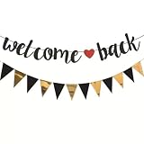 AEKZOX 1 pieza Banner y Guirnalda Welcome Home,Bienvenida para Volver a Casa,Cartel de Bienvenida,Bienvenido a Casa,Fiesta de Reunión Familiar,Home Decor,Celebraciones