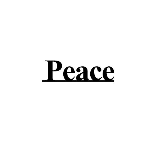 Image of eCraftIndia Peace Black Engineered Wood Wall Art Cutout, Ready to Hang Home Decor