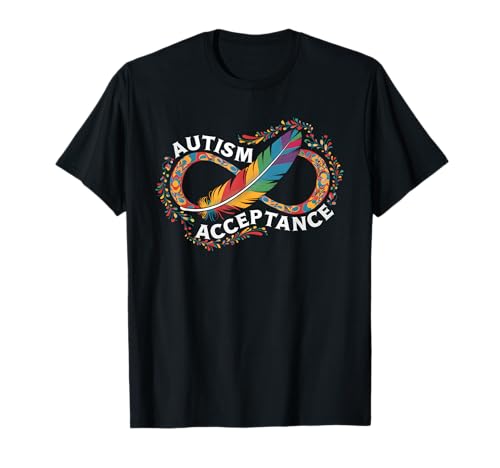 Autismo Rojo En lugar de Infinito Símbolo Autista Aceptación Autista Camiseta