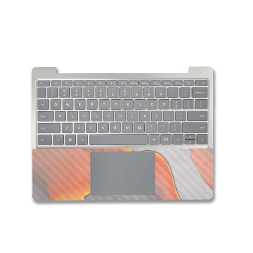 Image of MightySkins Carbon Fiber Skin Compatible with Microsoft Surface Laptop Go 3 (2023) Full Wrap Kit - Marble Magma | Protective, Durable Textured Carbon Fiber Finish | Made in The USA