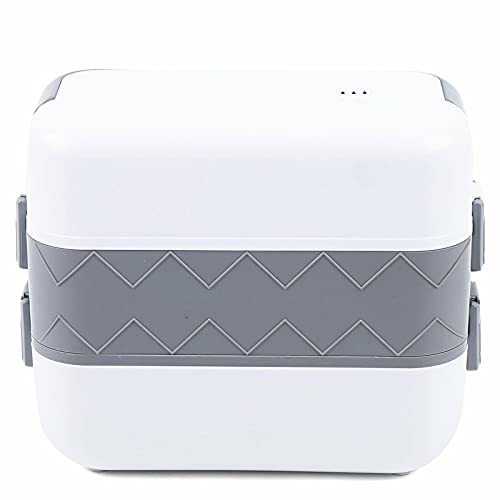 Caja de almuerzo eléctrica de acero inoxidable con forro extraíble de doble capa calefactor de comida portátil, minicocina de arroz para cocina, oficina, viaje, salida