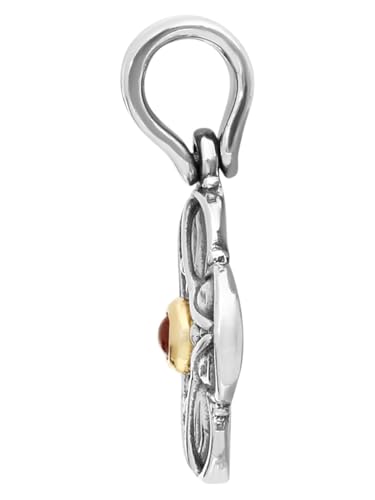 Dome Silver 18k Gold and Corundum Pendant with Chain MEKJ731-5384