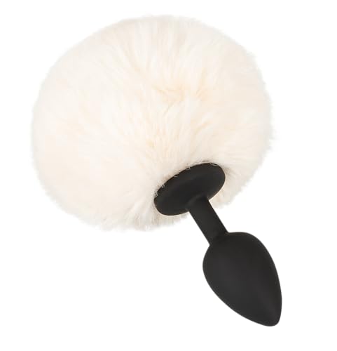 You2Toys Fluffy Tail Size S Plugs Anals Blanc/Noir 2,8 cm
