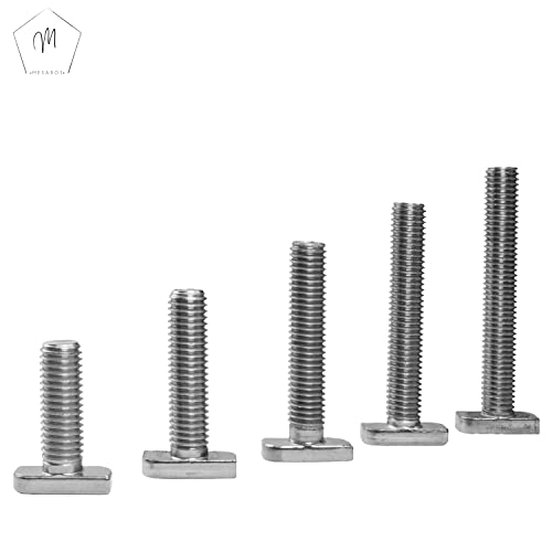 Hammerkopfschrauben M8x30 mm aus Edelstahl A2 (20 Stück) | Halfenschrauben - Ankerschrauben - Gewächshausschrauben von MESAROS®