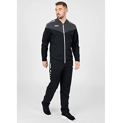 JAKO Herren Präsentationsjacke Champ 2.0, Schwarz/Anthrazit, M – Ansicht 5
