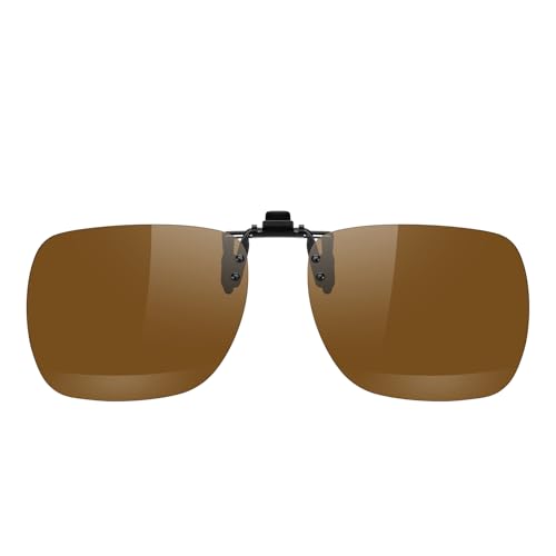 Image of MERRY'S Polarized Clip on Sunglasses Flip Up Metal Clip Attachments for Prescription Glasses