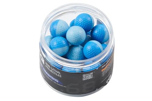 GoldenBall CGI 25 Rounds .68 Caliber Non Lethal Training Projectiles Training Ball Self-Defense Training Ball for Pepper Launcher