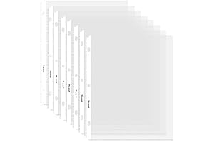 Crystal Clear Sheet Protectors for 3-Ring Binders - 50 Pack