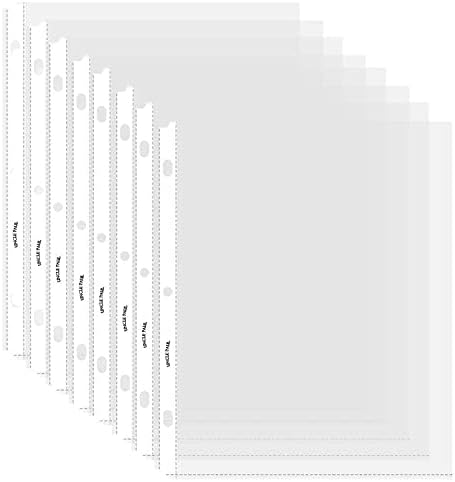 Uncle PaulClear Sheet Protectors for 3 Ring Binders - 50 Pack Letter Size Top Load 8.5" x 11" Page Holders Highlight Transparent OS0150