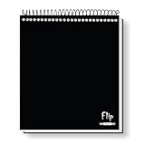 Caderno Flip Preto Sem Pauta Capa Dura 1 matéria 80 Folhas