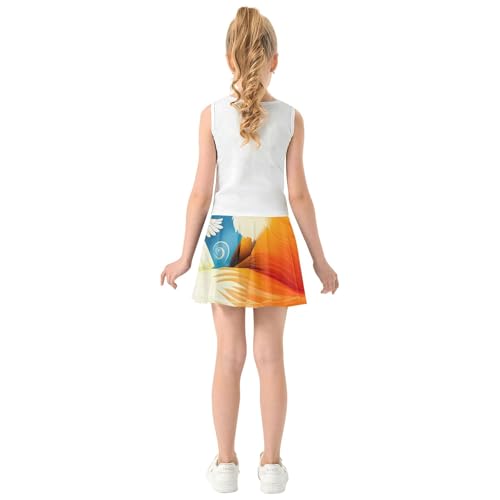Cool Pink Girls Skorts Athletic Shorts Tennis Skirts Toddler Flowy Skirt Cute Fox Blue 4t4