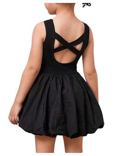 SOLY HUX Toddler Girl's Summer Bubble Dress Sleeveless A Line Party Birthday Short Tank Dresses