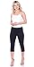 One5One Women's Shaping Stretch Pull On Dress Capri Pants Miracle Ab Shaper Black Medium (8-10)