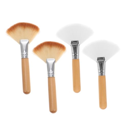 HAPINARY Facial Makeup Brush Set 4pcs Bristle for Blush Highlighter Powder Compact Easy to Carry