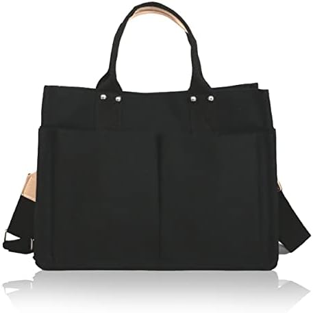 Amazon Diva Rose トートバッグ レディース ショルダーバッグ 帆布 大容量キャンバス 2way 軽量 軽い マザーズバッグ トート ポケット付 Black ブラック Diva Rose トートバッグ