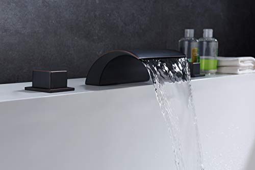 Sumerain Roman Tub Faucets Oil Rubbed Bronze,Waterfall Tub Filler Faucet For High Flow #TOP1
