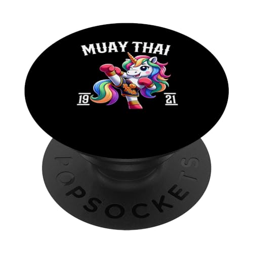 Divertido Muay Thai Unicornio - Kickboxing y Boxeo Tailandés PopSockets PopGrip Intercambiable