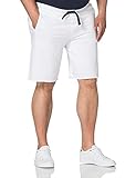  Blauer USA Herren Felpa Pantalone Short Sweat Pants KURZ, 100 Bianco Ottico, M