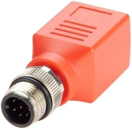 PCM-HD-0080(A Code) RJ45 Ethernet to M12 Connector, M12 4-pin D-Type Coded Male to RJ45 Female Adapter, Industrial Round Socket, Suitable for Cat6/Cat5.