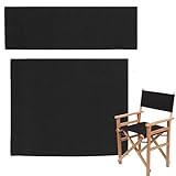 Upone Replacement Cover Canvas for Directors Chairs Casual Home Director Chair Replacement Canvas, Black, Red, White, Gray,Blue (Black)