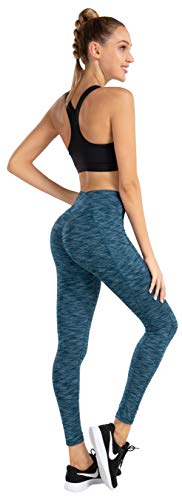 Calça feminina de ioga LifeSky com bolsos e controle de barriga de cintura alta com elasticidade em