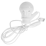 TOGEVAL Linterna LED Portátil USB 5W con Interruptor Luz Colgante para Camping y Senderismo Cable de 24 M Lámpara de Tienda y Patio Luz de Camping Recargable y Versátil para