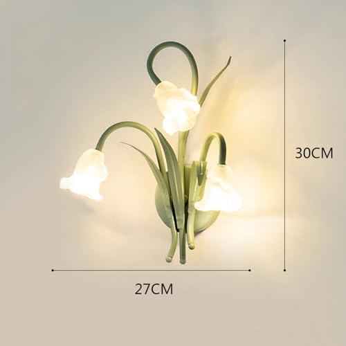 Aplique de pared de vidrio floral para un dormitorio acogedor estilo campestre francés 7