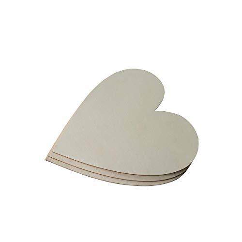 12 Inch Wooden Hearts , 0.2 Inch Thick ,Unfinished Wooden Heart Cutout Shape, Wood Heart ,4 Pieces #TOP1