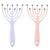 Alipis Masajeador del Cuero Cabelludo 2 Piezas Diseño Ergonómico y Bolitas de Acero para Aliviar la Cabeza, Portátil para Mujeres y Uso en Casa