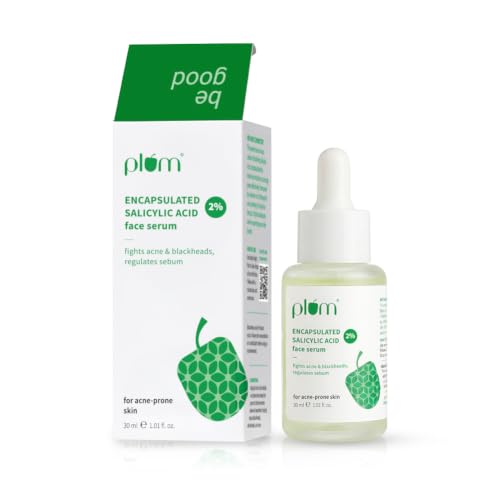 Plum 2% Salicylic Acid Face Serum | Fights Active Acne | Regulates Sebum | Controls Oil | Calms & Soothes Inflammation | Lightweight & Quick-absorbing | 100% Vegan | 30 ml
