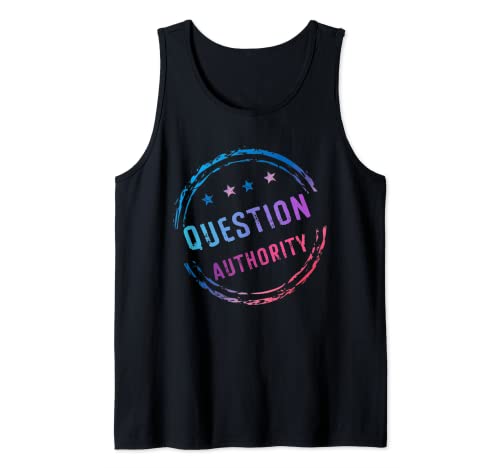 Question Authority Libertad de expresión Camiseta sin Mangas