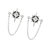 Tsophreniq Cadena de diamantes de imitación para decoración de orejas Freeclip 1 2 y aleaciones y circonita y quitar joyas impermeables