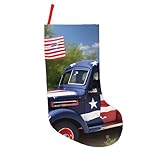 4 luglio patriotic trucks christmas must-have theme christmas stockings-decorative and unique gift storage socks