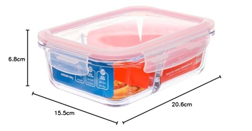 Pote de Vidro Hermético 1,040L com Divisória Invicta