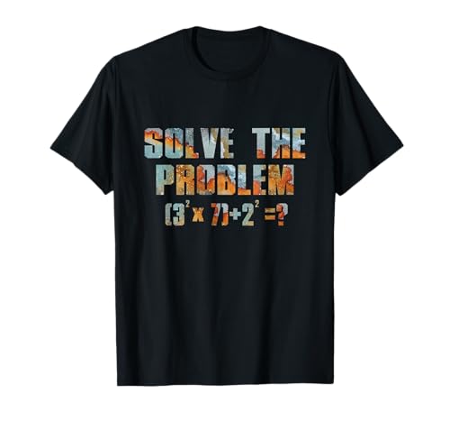 67 Meme Math Six Seven Solve Problem Teacher Brainrot Joke T-Shirt