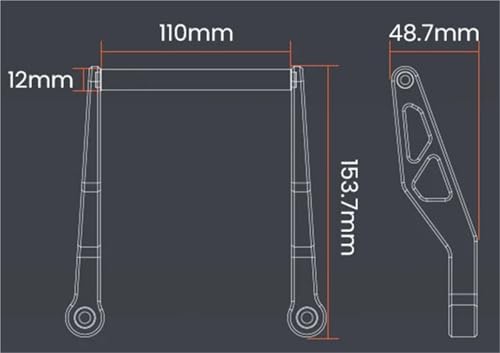 Support plaque navigation GPS moto BMW R1300GS sans vibrations guidon - 4