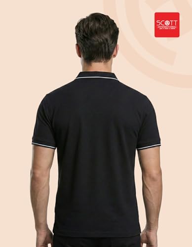 Image of Scott International Cotton Polo T Shirt | Collar Tshirts | Half Sleeves Plain T Shirt | T-Shirt |Tshirt for Men Stylish | Men's Tshirt