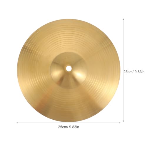 Toddmomy Trommel Becken Messing, 25 cm/10 Zoll Trommelbecken Teil Zubeh, Crash-Becken für Anfänger Schüler und Professionelle Schlagzeugspieler