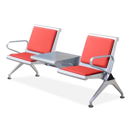 SGKOMN Hospital waiting room chair,Seat Waiting Room Chairs, PU Reception Chairs with Small Table for Office, Airport, Bank, Hospital, Salon