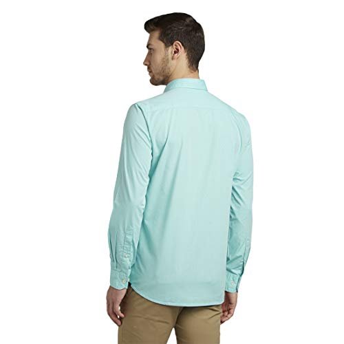 Image of Parx Men's Pure Cotton Dobby Pattern Slim Fit Semi Cutaway Collar Full Sleeve Casual Shirt
