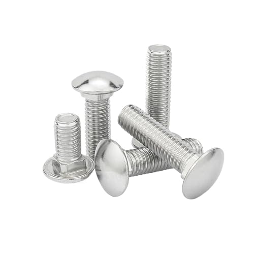 炭素鋼丸頭角首キャリッジボルトM4 M5 M6 M8 M10 M12 10-100mm棚デスク用(M10 (2pcs),25mm)