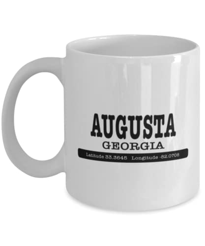 mmandiDESIGNS Augusta GA Coffee Mug with Coordinates