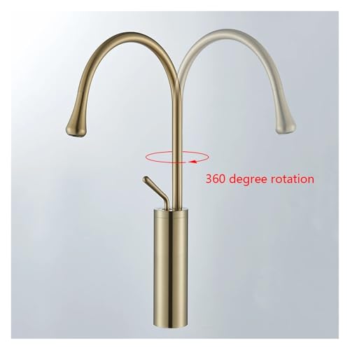 Robinet de lavabo chrome à commande chaud et froid avec bec rotatif 360 - 6